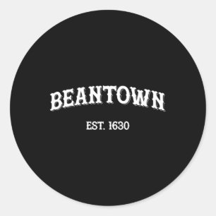 Beantown Boston Machusetts Baked Beans New England Classic Round Sticker