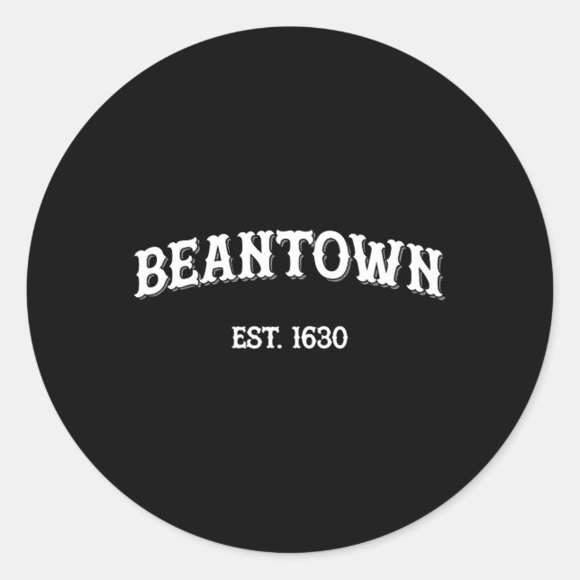 Beantown Boston Machusetts Baked Beans New England Classic Round Sticker (Front)