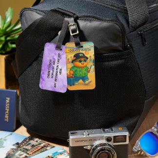 Bear 01 Kids Luggage Tag