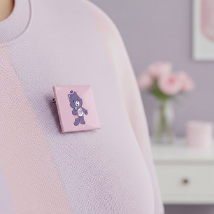 Bear 15 Cm Square Badge