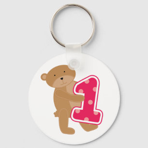 Bear 1st Birthday T-shirts and Gifts Key Ring