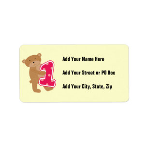 Bear 1st Birthday T-shirts and Gifts Label