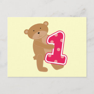 Bear 1st Birthday T-shirts and Gifts Postcard