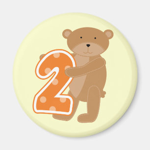 Bear 2nd Birthday T shirts and Gifts Magnet
