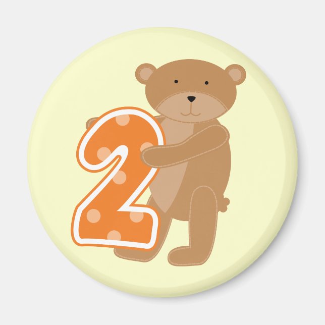 Bear 2nd Birthday T shirts and Gifts Magnet (Front)