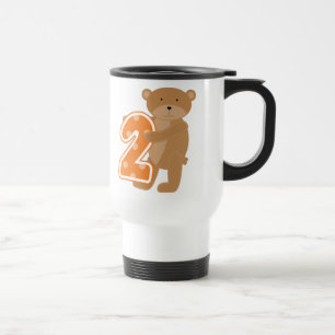 Bear 2nd Birthday T shirts and Gifts Travel Mug