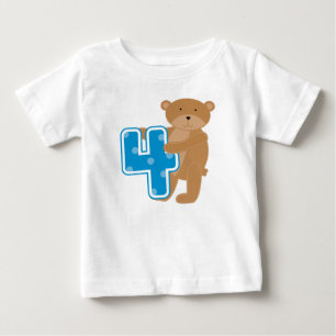 Bear 4th Birthday Tshirts and Gifts