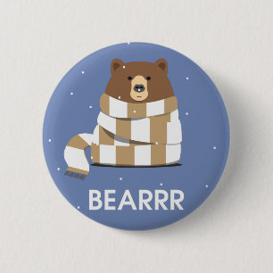 BEAR 6 CM ROUND BADGE