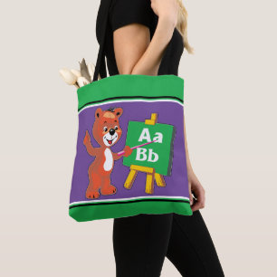 Bear ABC"S School Student Teacher Tote Bag