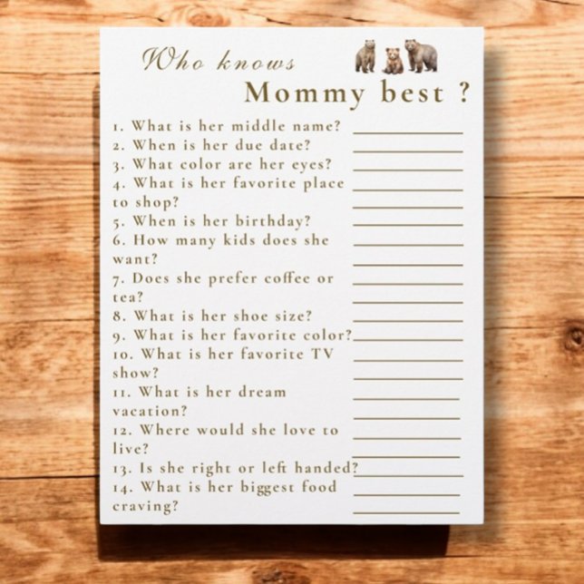 Bear Adventure Mountains Who Knows Mummy Best  Flyer (Creator Uploaded)