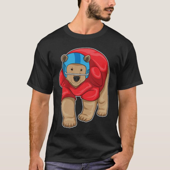 Bear American Football T-Shirt (Front)