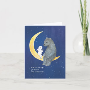 Bear and bunny Couple Love Anniversary Valentine's Card