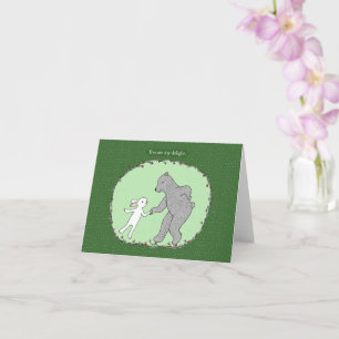 Bear and Bunny Dancing Cute Anniversary Card