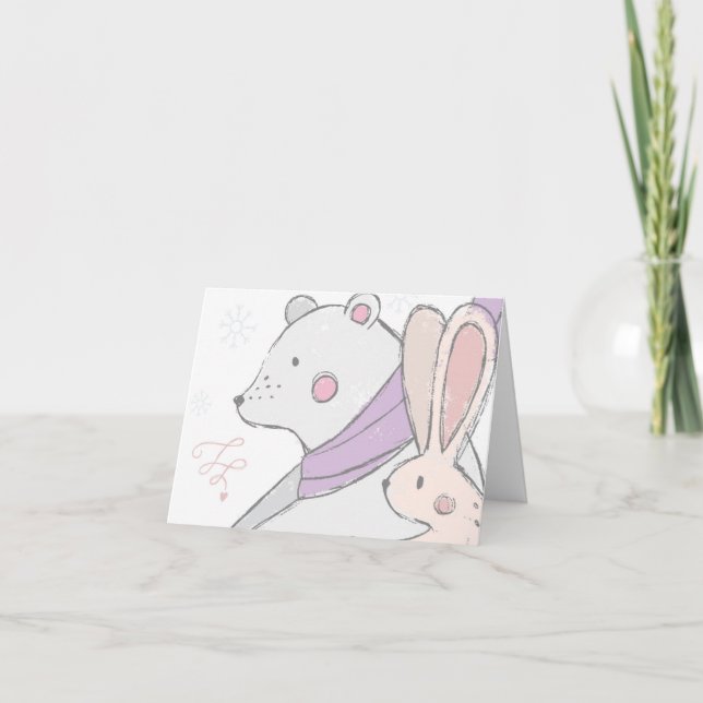 Bear and Bunny, In Our Dreams Card (Front)