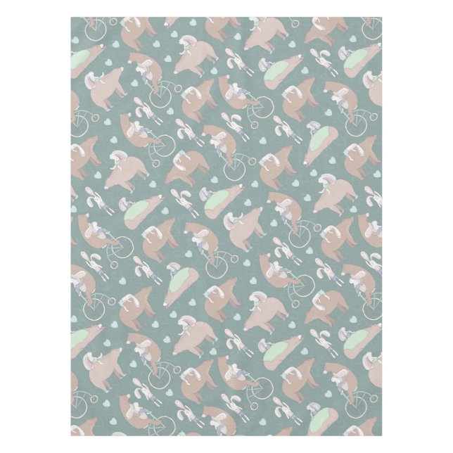 Bear and Bunny Tablecloth (Front)