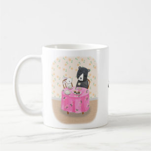Bear and bunny tea time Cute couple custom name Coffee Mug