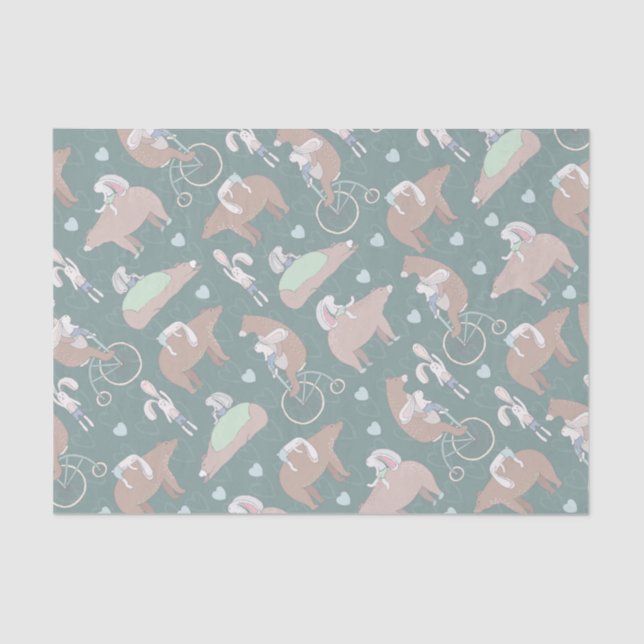 Bear and Bunny Tissue Paper (Front)