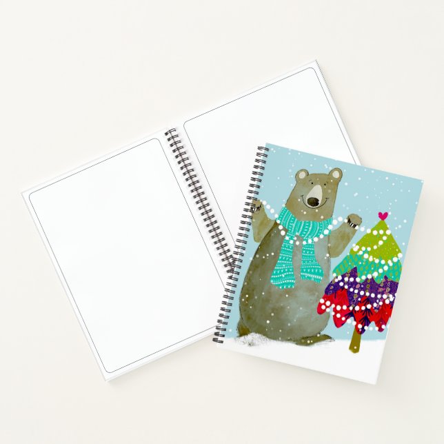 Bear and Bunny Winter Sketch Journal (Inside)