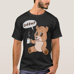 Bear and Cofffee Cute Grizzly Monday Office 111 T-Shirt