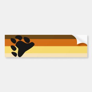 Bear and Cub Community LGBT Gay Pride Flag Bumper Sticker