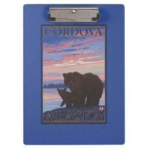 Bear and Cub - Cordova, Alaska Clipboard