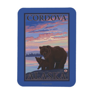 Bear and Cub - Cordova, Alaska Magnet