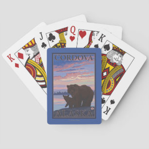 Bear and Cub - Cordova, Alaska Playing Cards