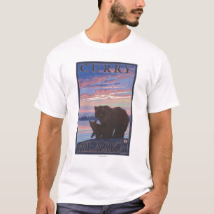 Bear and Cub - Curry, Alaska T-Shirt