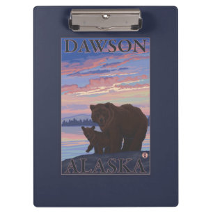 Bear and Cub - Dawson, Alaska Clipboard
