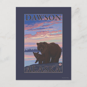 Bear and Cub - Dawson, Alaska Postcard