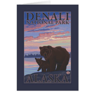 Bear and Cub - Denali National Park, Alaska