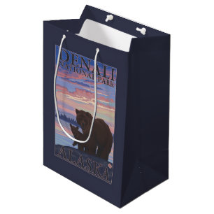 Bear and Cub - Denali National Park, Alaska Medium Gift Bag