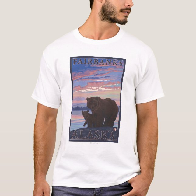 Bear and Cub - Fairbanks, Alaska T-Shirt (Front)