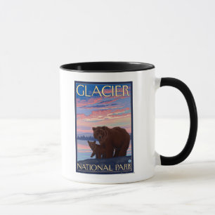 Bear and Cub - Glacier National Park, MT Mug