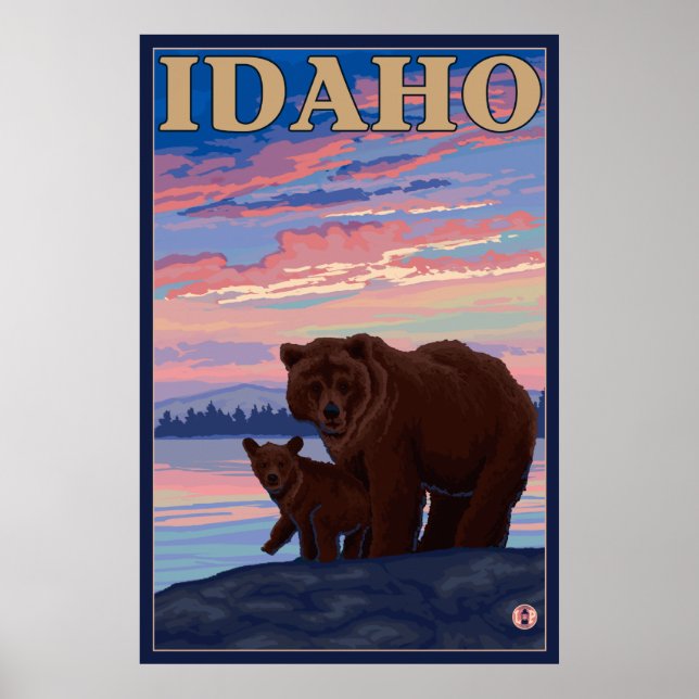 Bear and Cub - Idaho Poster (Front)