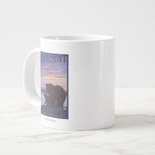Bear and Cub - Katmai, Alaska Large Coffee Mug