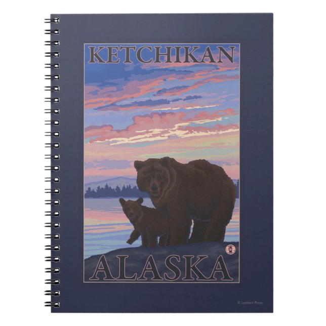 Bear and Cub - Ketchikan, Alaska Notebook (Front)