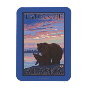 Bear and Cub - Latouche, Alaska Magnet