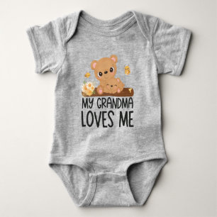 Bear and Cub 🧸 My Grandma Loves Me Baby Bodysuit