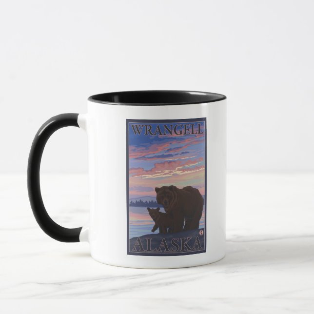 Bear and Cub - Wrangell, Alaska Mug (Left)