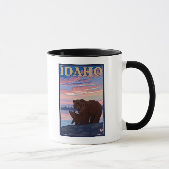 Bear and CubIdahoVintage Travel Poster Mug (Right)