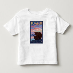 Bear and CubIdahoVintage Travel Poster Toddler T-Shirt