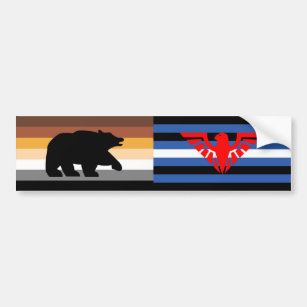 Bear and Eagle Pride Bumper Sticker