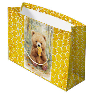  Bear and Honey Baby Shower Large Gift Bag