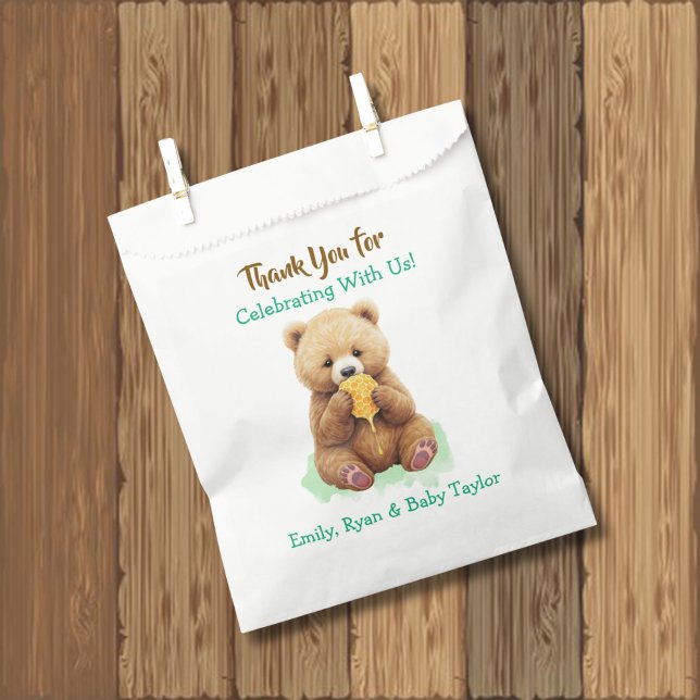 Bear and Honey Themed Thank You Baby Shower Favour Bags (Creator Uploaded)