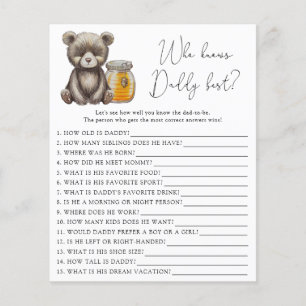 Bear and honey - Who knows Daddy best