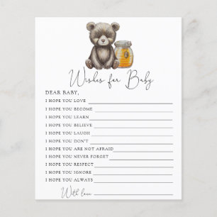 Bear and honey - Wishes for baby