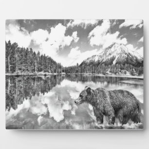 Bear and Mouintains Plaque