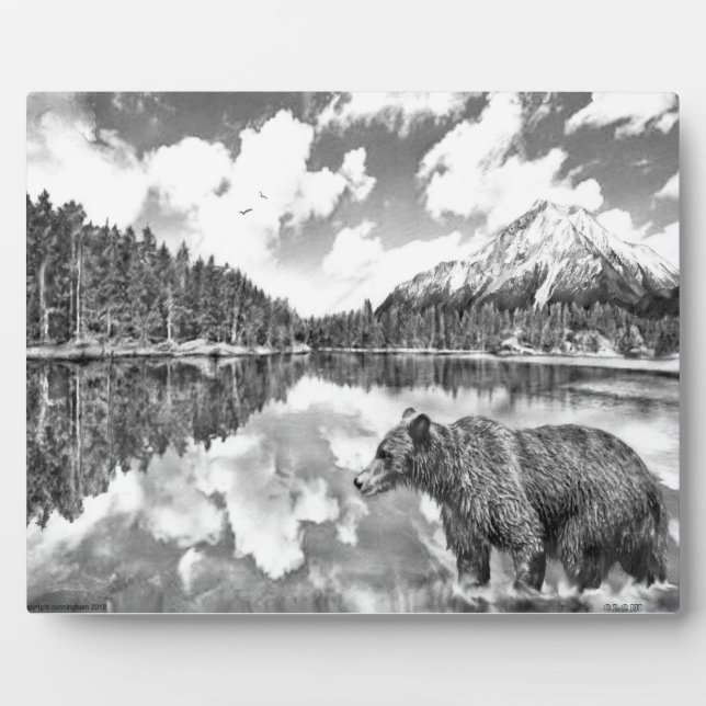 Bear and Mouintains Plaque (Front)