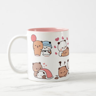 bear and panda bubu dudu KAWAII Two-Tone Coffee Mug